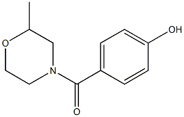 4-[(2-methylmorpholin-4-yl)carbonyl]phenol Struktur