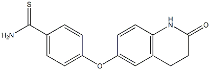 4-[(2-oxo-1,2,3,4-tetrahydroquinolin-6-yl)oxy]benzene-1-carbothioamide Struktur