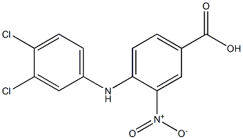 4-[(3,4-dichlorophenyl)amino]-3-nitrobenzoic acid Struktur