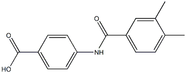 4-[(3,4-dimethylbenzene)amido]benzoic acid Struktur