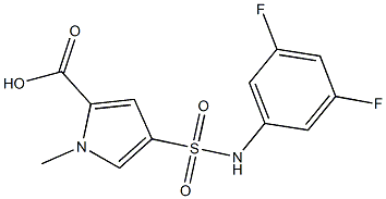 4-[(3,5-difluorophenyl)sulfamoyl]-1-methyl-1H-pyrrole-2-carboxylic acid Struktur