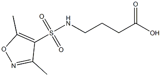 4-[(3,5-dimethyl-1,2-oxazole-4-)sulfonamido]butanoic acid Struktur