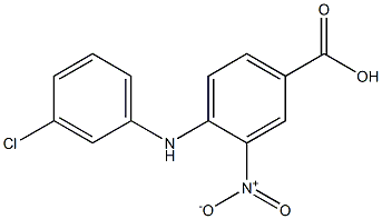 4-[(3-chlorophenyl)amino]-3-nitrobenzoic acid Struktur