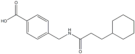 4-[(3-cyclohexylpropanamido)methyl]benzoic acid Struktur