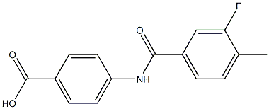 4-[(3-fluoro-4-methylbenzoyl)amino]benzoic acid Struktur