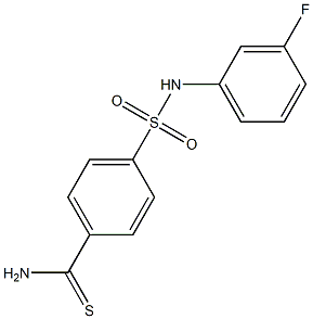 4-[(3-fluorophenyl)sulfamoyl]benzene-1-carbothioamide Struktur