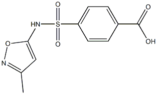 4-[(3-methyl-1,2-oxazol-5-yl)sulfamoyl]benzoic acid Struktur