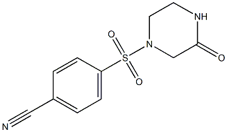 4-[(3-oxopiperazin-1-yl)sulfonyl]benzonitrile Struktur