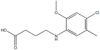 4-[(4-chloro-2-methoxy-5-methylphenyl)amino]butanoic acid Struktur