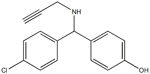 4-[(4-chlorophenyl)(prop-2-yn-1-ylamino)methyl]phenol Struktur