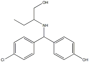 4-[(4-chlorophenyl)[(1-hydroxybutan-2-yl)amino]methyl]phenol Struktur