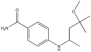 4-[(4-methoxy-4-methylpentan-2-yl)amino]benzamide Struktur