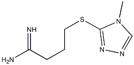 4-[(4-methyl-4H-1,2,4-triazol-3-yl)sulfanyl]butanimidamide Struktur