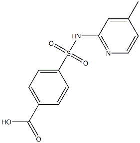 4-[(4-methylpyridin-2-yl)sulfamoyl]benzoic acid Struktur