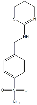 4-[(5,6-dihydro-4H-1,3-thiazin-2-ylamino)methyl]benzene-1-sulfonamide Struktur