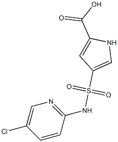 4-[(5-chloropyridin-2-yl)sulfamoyl]-1H-pyrrole-2-carboxylic acid Struktur