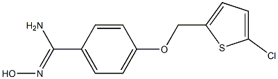 4-[(5-chlorothien-2-yl)methoxy]-N'-hydroxybenzenecarboximidamide Struktur