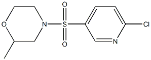 4-[(6-chloropyridine-3-)sulfonyl]-2-methylmorpholine Struktur