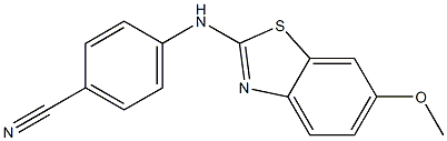 4-[(6-methoxy-1,3-benzothiazol-2-yl)amino]benzonitrile Struktur