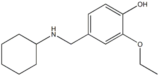 4-[(cyclohexylamino)methyl]-2-ethoxyphenol Struktur