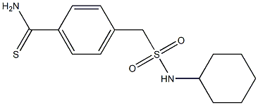 4-[(cyclohexylsulfamoyl)methyl]benzene-1-carbothioamide Struktur