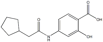 4-[(cyclopentylacetyl)amino]-2-hydroxybenzoic acid Struktur