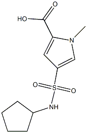 4-[(cyclopentylamino)sulfonyl]-1-methyl-1H-pyrrole-2-carboxylic acid Struktur