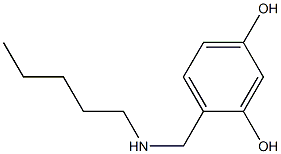 4-[(pentylamino)methyl]benzene-1,3-diol Struktur