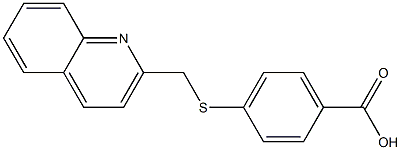 4-[(quinolin-2-ylmethyl)sulfanyl]benzoic acid Struktur