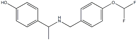 4-[1-({[4-(difluoromethoxy)phenyl]methyl}amino)ethyl]phenol Struktur