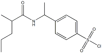 4-[1-(2-methylpentanamido)ethyl]benzene-1-sulfonyl chloride Struktur