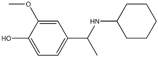 4-[1-(cyclohexylamino)ethyl]-2-methoxyphenol Struktur