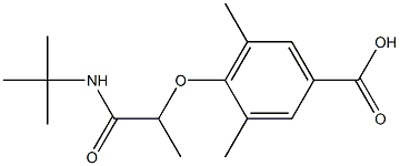 4-[1-(tert-butylcarbamoyl)ethoxy]-3,5-dimethylbenzoic acid Struktur