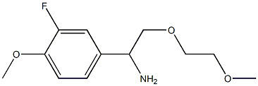 4-[1-amino-2-(2-methoxyethoxy)ethyl]-2-fluoro-1-methoxybenzene Struktur