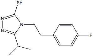 4-[2-(4-fluorophenyl)ethyl]-5-(propan-2-yl)-4H-1,2,4-triazole-3-thiol Struktur