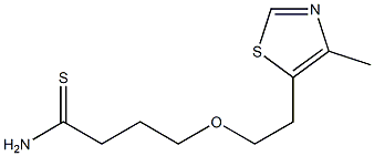 4-[2-(4-methyl-1,3-thiazol-5-yl)ethoxy]butanethioamide Struktur