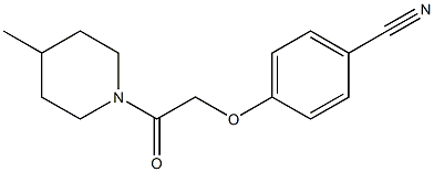 4-[2-(4-methylpiperidin-1-yl)-2-oxoethoxy]benzonitrile Struktur