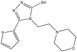 4-[2-(morpholin-4-yl)ethyl]-5-(thiophen-2-yl)-4H-1,2,4-triazole-3-thiol Struktur