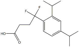 4-[2,4-bis(propan-2-yl)phenyl]-4,4-difluorobutanoic acid Struktur