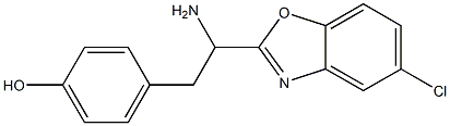 4-[2-amino-2-(5-chloro-1,3-benzoxazol-2-yl)ethyl]phenol Struktur