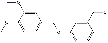 4-[3-(chloromethyl)phenoxymethyl]-1,2-dimethoxybenzene Struktur