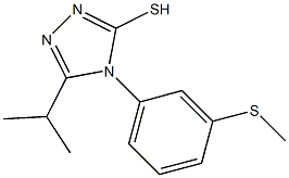 4-[3-(methylsulfanyl)phenyl]-5-(propan-2-yl)-4H-1,2,4-triazole-3-thiol Struktur