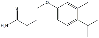 4-[3-methyl-4-(propan-2-yl)phenoxy]butanethioamide Struktur