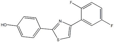 4-[4-(2,5-difluorophenyl)-1,3-thiazol-2-yl]phenol Struktur