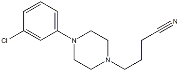 4-[4-(3-chlorophenyl)piperazin-1-yl]butanenitrile Struktur