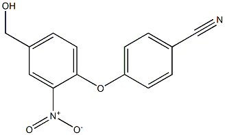 4-[4-(hydroxymethyl)-2-nitrophenoxy]benzonitrile Struktur