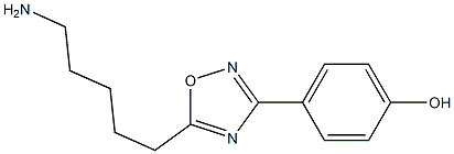 4-[5-(5-aminopentyl)-1,2,4-oxadiazol-3-yl]phenol Struktur