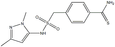 4-{[(1,3-dimethyl-1H-pyrazol-5-yl)sulfamoyl]methyl}benzene-1-carbothioamide Struktur