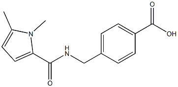 4-{[(1,5-dimethyl-1H-pyrrol-2-yl)formamido]methyl}benzoic acid Struktur