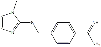 4-{[(1-methyl-1H-imidazol-2-yl)sulfanyl]methyl}benzene-1-carboximidamide Struktur